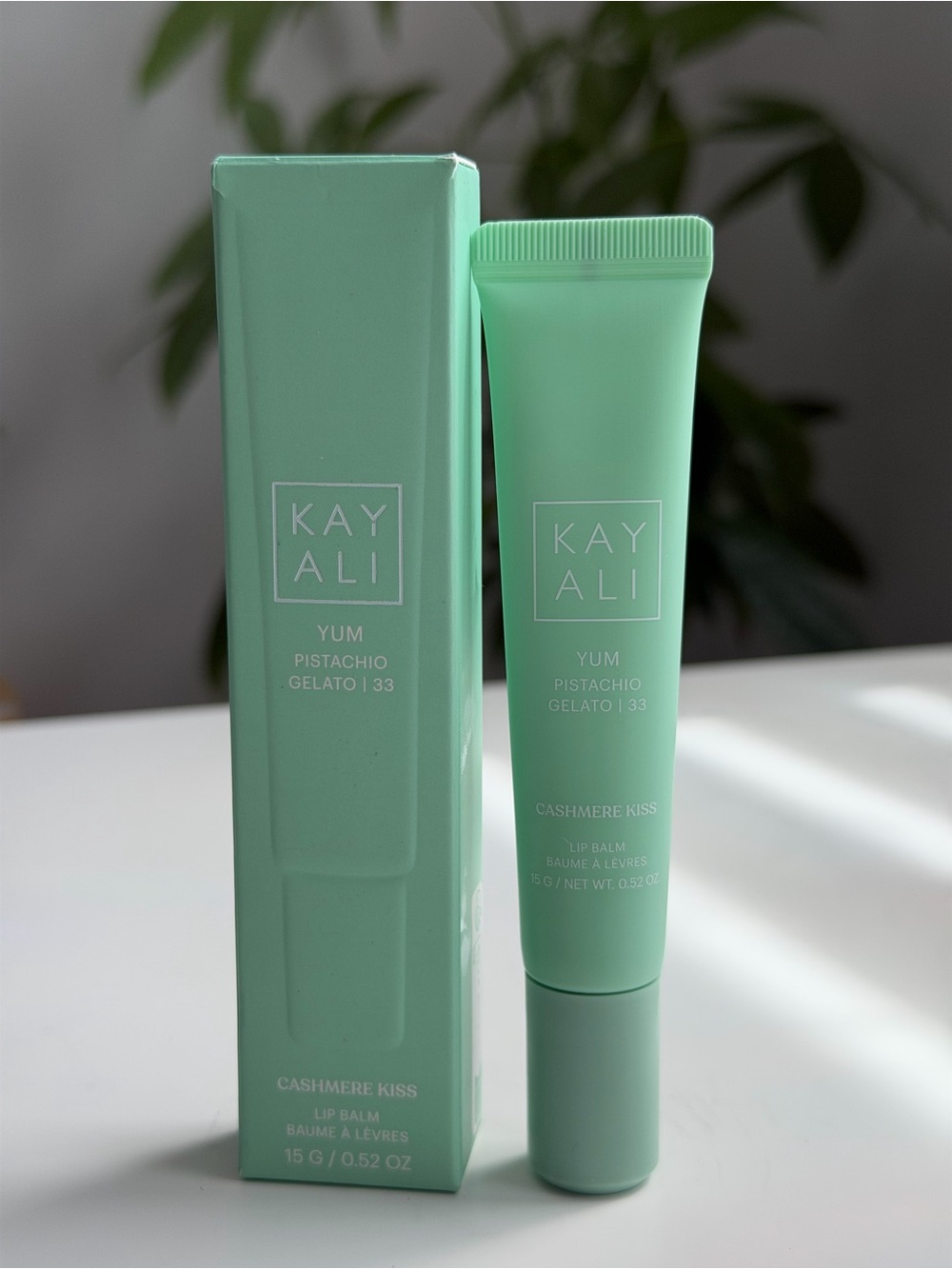 KAYALI Yum Pistachio Gelato | 33 Cashmere Kiss Lip Balm 15g – Brand New in Box